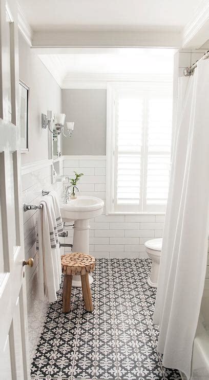 Ceramic floor and wall tile instantly elevates spaces through a. Black and White Bathroom Floor Tiles - Transitional ...