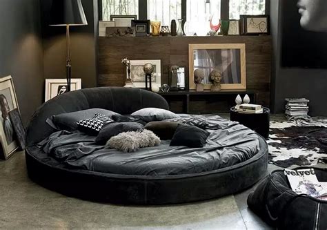 Double duty sofa bed with a hidden storage. Circle Bed in Unique Bedroom Interior Design - Small ...