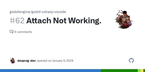 Attach Not Working Issue Godotengine Godot Csharp Vscode Github