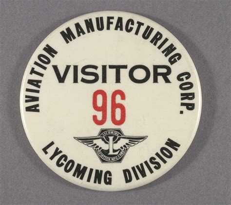 Badge Identification Aviation Manufacturing Corp Lycoming Division