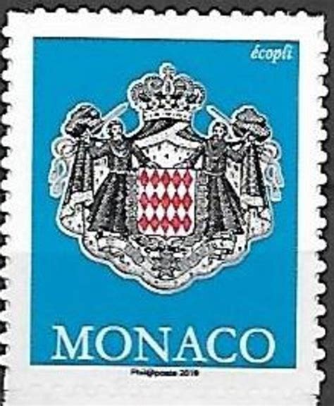 Timbre Coat Of Arms Of Monaco Monaco Colmc 2019 16 Sellos