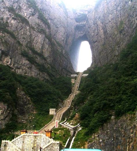 Stairs Of Heaven Gate Tianmen Shan China Breathtaking Places Travel