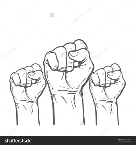 many mans fist vector illustration sketch stock vector 405703882 art drawings sketches