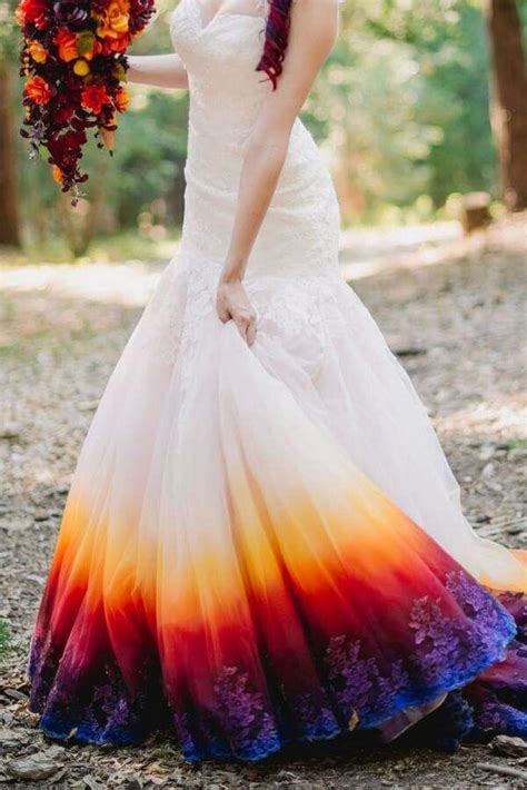 Wedding Colors Dye Wedding Dress Dip Dye Wedding Dress Dip Dyed Wedding Dress