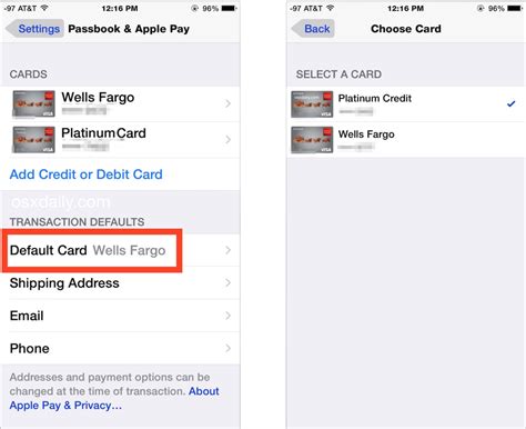 Now, your iphone will default to that credit or debit card when you're ready to pay for goods or services. How to Change the Default Apple Pay Credit Card on iPhone