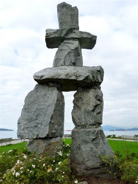 Inukshuk Statue Stock Photo Image Of Vancouver Statute 6795028
