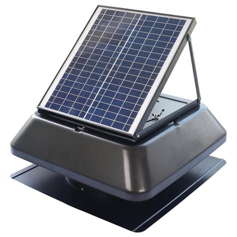 Iliving Smart Solar Attic 14 In Black Square Cools Up To 2000 Sq Ft