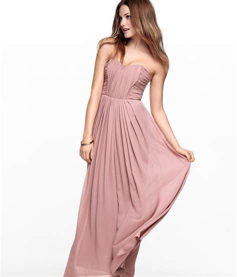 Bridesmaid dress bhs, size uk 12, pink, used in excellent condition, worn steel grey colour in sizes uk 8 & 10 and dusk pink colour in sizes uk 4 & 6. H&M strapless blush maxi dress | Dusky pink bridesmaid ...