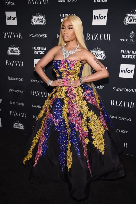 Wardrobe Breakdown Nicki Minaj At The Harpers Bazaar Icon Party In