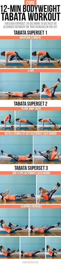 12 Minute Bodyweight Tabata Workout Series Core Tabata Workouts