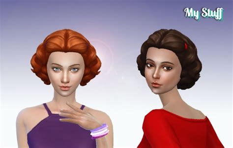 Mystufforigin Lovely Curls Hair Converted Sims 4 Hairs Hot Sex Picture