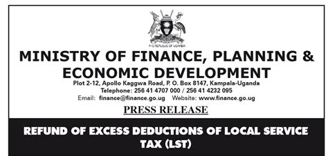 Ministry Of Financeplanning And Economic Development New Vision Official