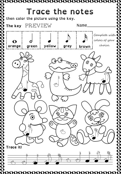 Easy Music Worksheets For Kindergarten Thekidsworksheet