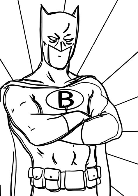 Batman Cartoon Superheroes Coloring Page