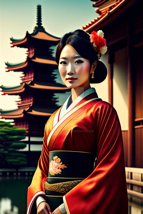 Beautiful Japanese woman dressed like a Japanese by Siddharthofficial