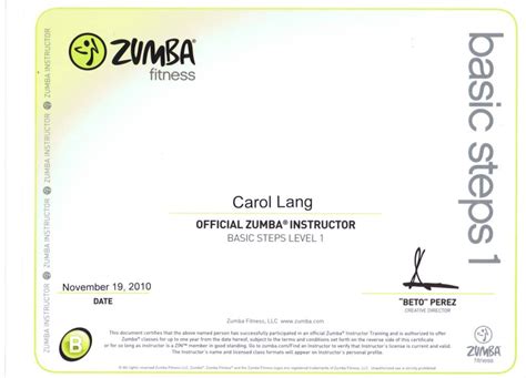Best Of Sertifikat Zumba Zumba Certificate