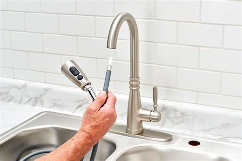 How To Replace Moen Kitchen Faucet Sprayer Hose Home Alqu