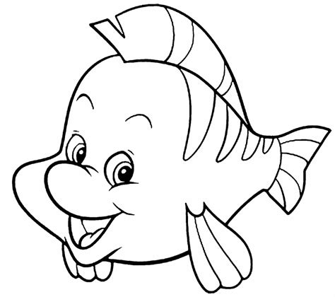Flounder Little Mermaid Coloring Pages