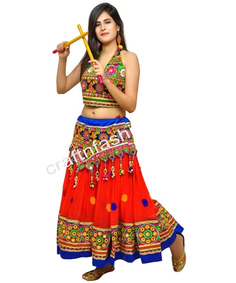 traditional gujarati dance costume dress navratri wear kutch mirror