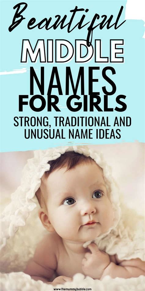 Beautiful And Cute Middle Names For Girls The Mummy Bubble