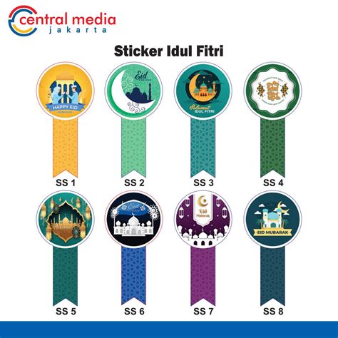 Sticker Idul Fitri Isi 12 Pcs Diameter 7 Cm Stiker Segel Label Toples