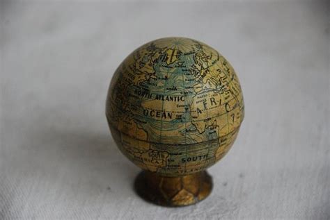 Vintage World Globe Miniature Metal Pencil Sharpener Etsy Pencil