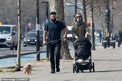 Aidan Turner Steps Out With His Wife Caitlin Fitzgerald Who Pushes A