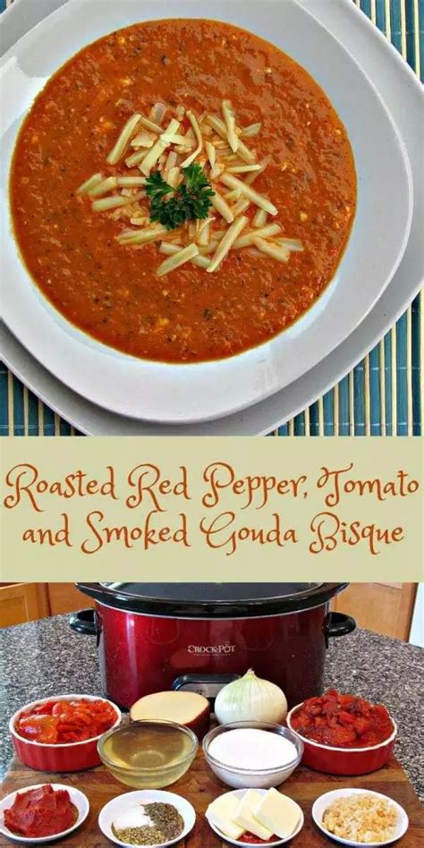 Smoked Gouda Roasted Red Pepper Tomato Bisque Peace Love And Low Carb