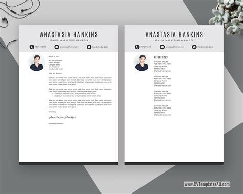 Another simple and basic cv template. Simple CV Template for Microsoft Word, Cover Letter, Clean ...