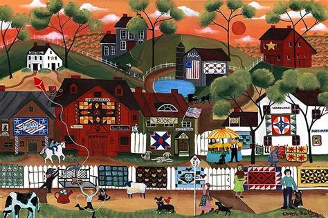 American Folk Art Painting By Cheryl Bartley
