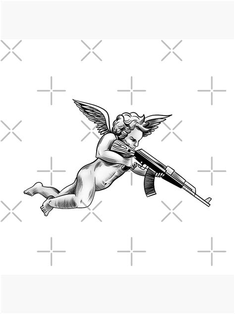 Angel With Gun Poster For Sale By Nikolaysparkov Redbubble