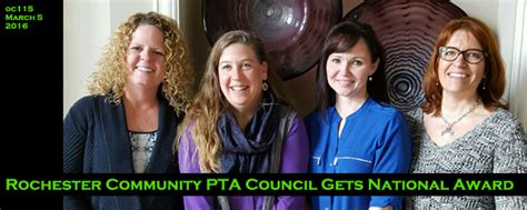 The link to the zoom training session will be. Rochester Community PTA Council Gets National Award ...