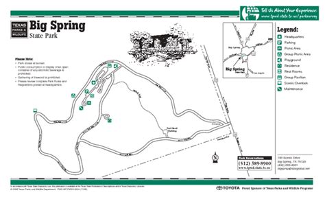 Big spring state park is a texas state park in big spring, howard county, texas in the united states. Big Spring Texas State Park Map - Big Spring Texas • mappery