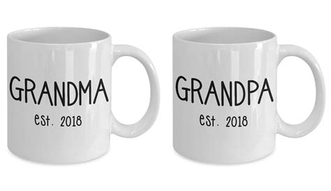 This frame makes a wonderful. New Grandparents 2018 Mug Set Gift for Birth of First ...