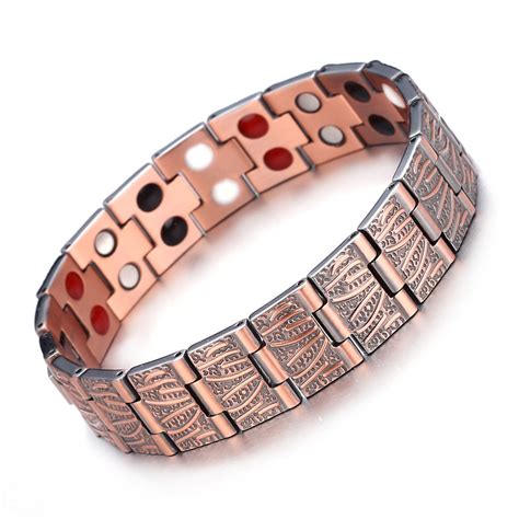 Magnet jewelry store high power pathways copper magnetic therapy bracelet. Double Strength 4 Elements Mens Pure Copper Magnetic ...