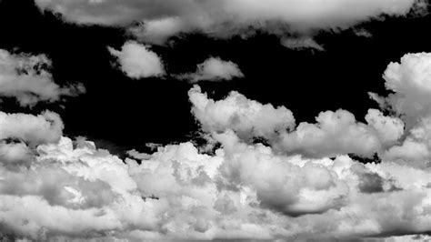 White Cloud Isolated On Black Background Black And White Cloudscape