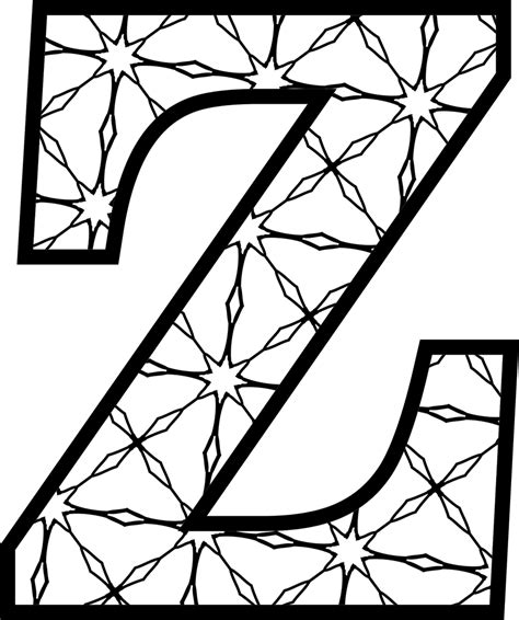 Alphabet Z Coloring Pages Learny Kids