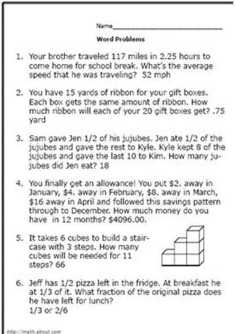 realistic math problems   graders solve real life questions