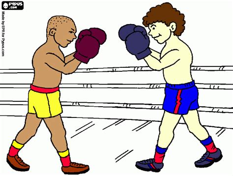 Imgenes De Boxeo Para Colorear Boxeadores Peleando Para