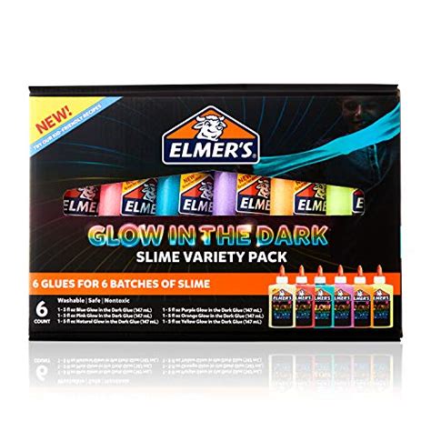 Elmers Glue Glow In The Dark Slime Kit Includes Glow In The Dark Glue