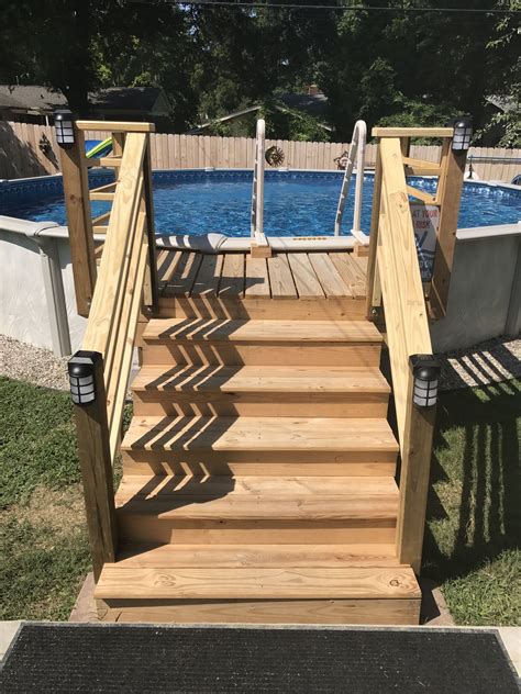 Do it yourself above ground and in ground swimming pool kits at the lowest prices at familypoolfun.com! Above ground pool steps | pool landscaping ideas inground with slide in 2020 | Above ground pool ...