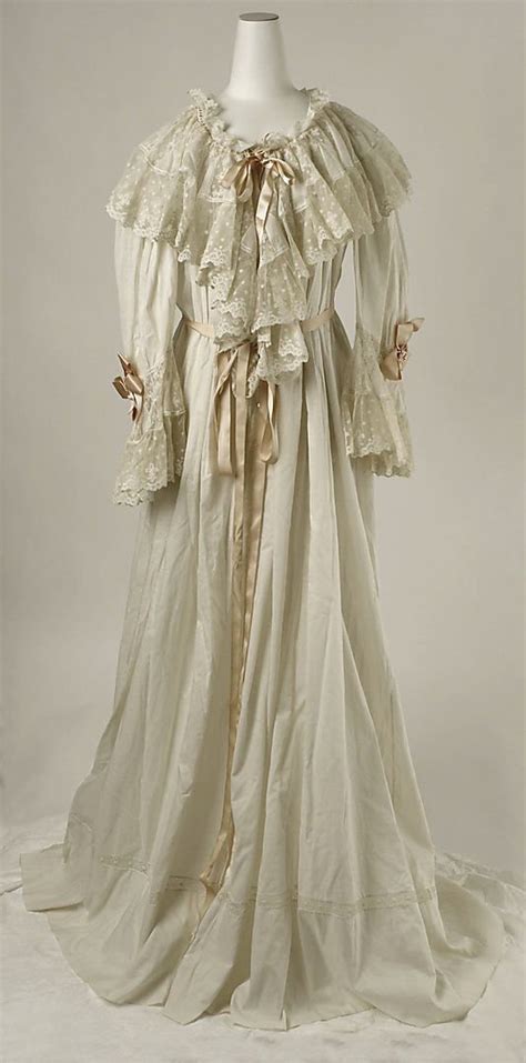 1890 Dressing Gown Culture American Or European Medium Cotton Silk