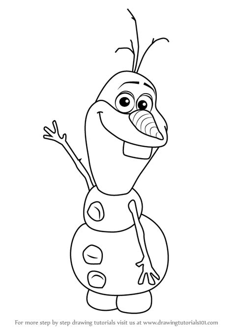 Learn How To Draw Olaf From Frozen Frozen Step By Step