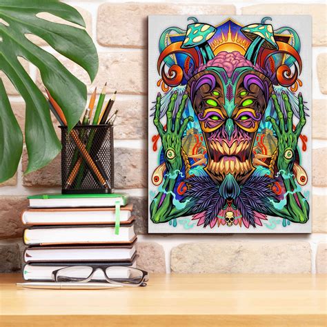 Trinx Jazelle Psychedelic Tiki Creature On Canvas Print Wayfair