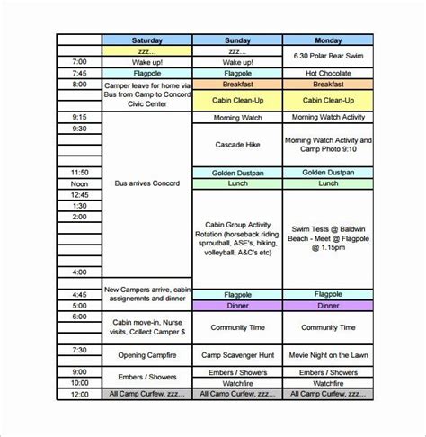 Explain to your counselor the most likely hazards you may encounter while participating in camping activities and what you should do to anticipate, help prevent, mitigate, and respond to these hazards. Basketball Practice Schedule Template Best Of 29 Of Youth ...