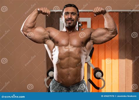 Double Biceps Pose Stock Photo Image Of Lifestyle Latin 49607978