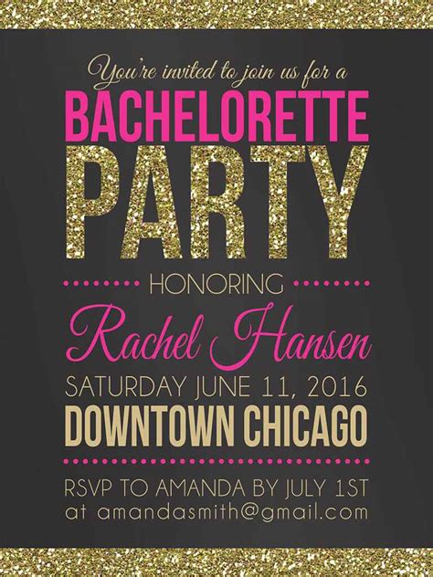 Free Printable Bachelorette Party Invitations Template Printable