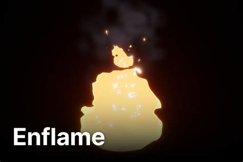 Enflame Stylized Fire Smoke Sparks And Heat Distortion Fire