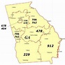 Georgia Area Codes Map - Storm King's Thunder Map