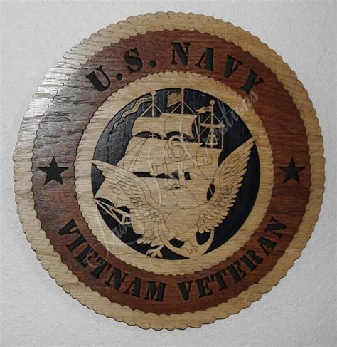Us Navy Enlisted Vietnam Veteran Laser Cut 3d Wood Wall Tribute